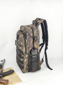 Ba lô chiến thuật kiểu quân đội Molle, dung tích 15L, chống thấm nước, thích hợp cho leo núi, cắm trại, săn bắn, có ngăn đựng laptop và dây đeo điều chỉnh được. - Hình chữ nhật - Xem 6