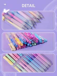 6 Colores Bolígrafos de Gel Acrílico para Dibujar, Bolígrafos de Gel Retráctiles de Pintura, Set de Bolígrafos de Marcador Acrílico con Tinta de Color para Diario, Manualidades, Útiles Escolares - Bolígrafo de gel acrílico - Ver 4
