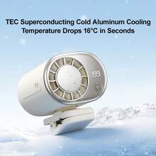 New Cooling Ice Pack Waist Fan, Digital Display, Portable Clip-On Waist/Umbrella Outdoor Cooling Device, Quiet & Fast Cooling Dehumidifying Fan, Adjustable 199 Wind Speeds, Suitable For Camping, Outdoor, Construction Site, Cycling, Electronics, Gifts - Other - View 7