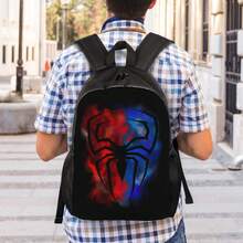 Smokey Spidey Backpack Large Capacity Backpack, Fashionable And Versatile, Suitable For Daily Casual Wear And Sports Travel - 黑色 - 查看 3