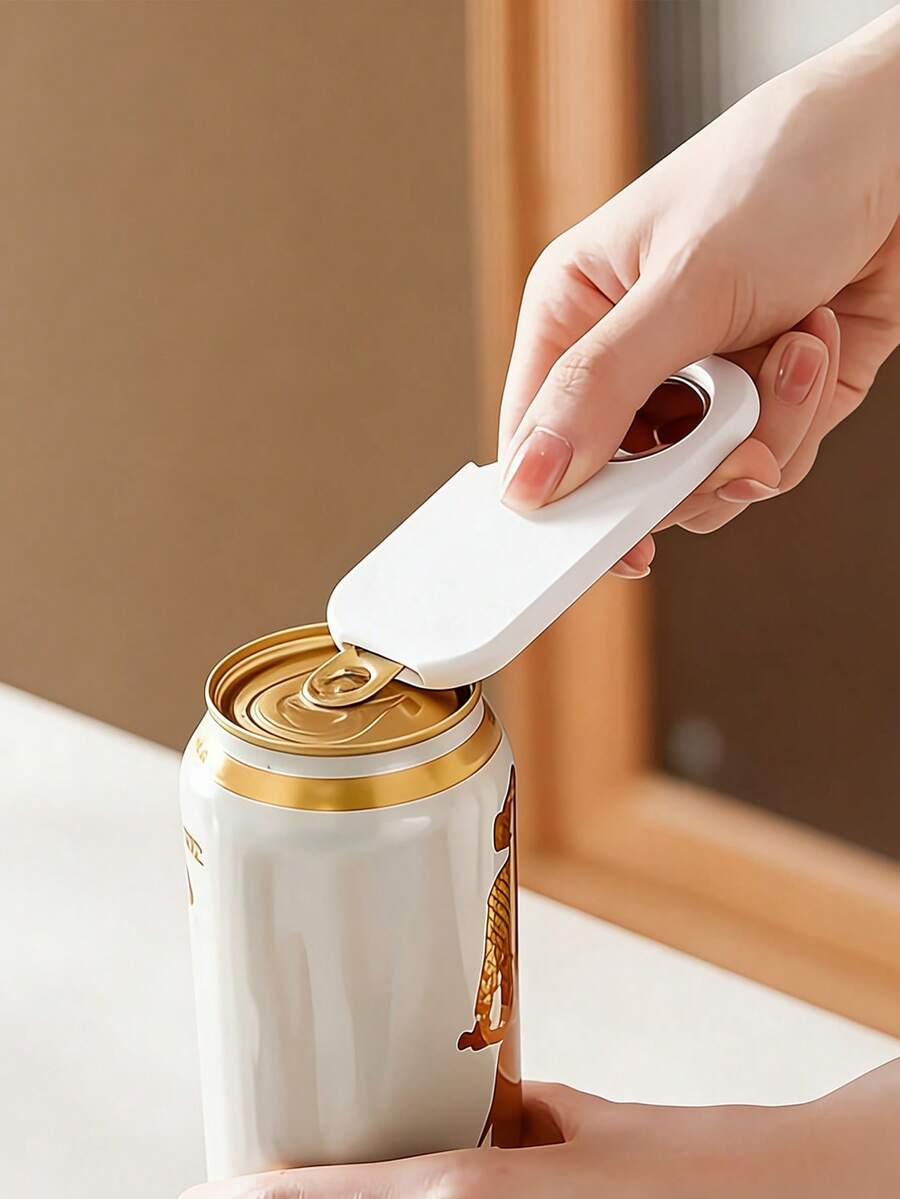 1 pieza Abrelatas/Abrebotellas/Abridor de tarros ergonómico - Asa ancha diseñada para la ingeniería humana, superficie de goma antideslizante que asegura un agarre firme, muy adecuado para personas mayores, con poca fuerza en las manos o artritis, diga adiós a la molestia de apretar las tapas, núcleo de acero inoxidable resistente a la oxidación, versátil para uso doméstico, dormitorio, viajes y comidas al aire libre, una herramienta de cocina práctica y ahorradora de tiempo. - Multicolor - Ver 1