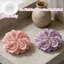 1pc 3D Dahlia Flower Silicone Mold, Heat Resistant Non-Stick Easy To Clean, Suitable For Candle Making, Soap Crafting, Cement Art, Beginner Friendly, Great For Home Decor, Couple's Gifts, DIY Crafts, Wedding Favors, Photography Backdrops, Collectibles - 1 Flower Roll Mold - View 6