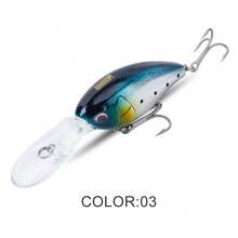 KINGDOM 1PC Kingpro OC-62 Big Crankbait Artificial Hard Baits 62mm 21.8g ABS Material Freshwater Sinking Saltwater Floating Minnow Bait For Sea Fishing Lures Trolling Retrieving Suitable For All Sea Areas - Multicolor - View 12