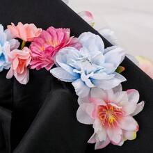 Handmade Pink & Blue Peony Daisy Graduation Cap Decor, Graduation Cap Accessory, Personalized Graduation Gift For University And High School Graduation Parties,Beach,Wedding - Multicolor - View 5