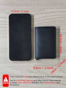 Men's Minimalist Slim Card Wallet Rfid Business Credit Card Wallet Metal Box Card Storage Carbon Fiber Wallet, Men's And Women's Wallet, Valentine's Day Gift, Christmas Gift, Colorful Card Clip - Multicolor - View 6
