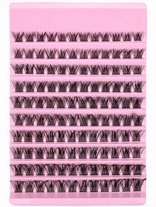 120Pcs D Curl Lash Clusters Mixed 8-16mm, Wispy Fluffy Individual Eyelashes, Natural Look DIY Eyelash Extensions For Beginners - C - View 5