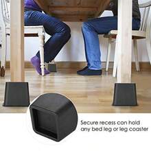 Yosoo Health Gear Paquete de 4 Elevadores Ajustables para Muebles Elevador de Muebles con Patas de Elefante de 3.0 In Elevador para Cama Elevador para Patas de Mesa Elevador para Sofá 3.0 In - como en la foto - Ver 3