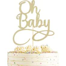 1pc Gold Letter Cake Topper, Birthday Party Decoration, Baby Shower Decor - Cake Insert - View 4