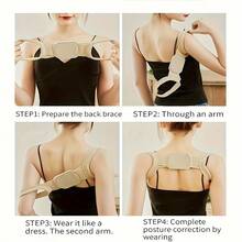 1pc Adjustable Unisex Posture Corrector - Waist Support Brace, Adjustable Length | Easy To Wear, Maintains Upright Posture, More Confident And Beautiful, Washable - Multicolor - View 4