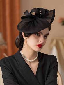 1 Stück Damen Tee-Party Blumen Feder Kentucky Derby Hut, Hochzeit Cocktail Kirche Fascinator, Strand, Reise - Verschiedenfarbig - Übersicht 10