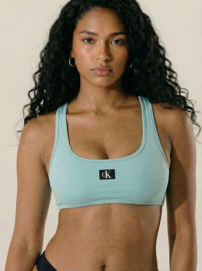 Calvin Klein Women's Bikini Tops Green
