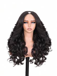 24 Inch Synthetic Curly V-Part Wig With Clips, Heat Resistant Synthetic Hair, Suitable For Women - Multicolor - View 15