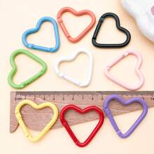 5个/包 41x44毫米 爱心龙虾扣 可打开的按扣 钩子 钥匙扣 用于珠宝制作 钥匙圈配件 - 彩色 - 查看 7