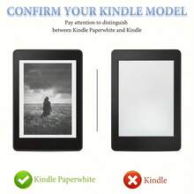 For Kindle Paperwhite (10th/11th/12th Gen) E-Reader Skin - Blue And White Floral Theme | Vinyl Sticker Wrap, Anti-Scratch (Decal Only, Not A Case) - View 3