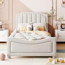 Kids Bed Frames, Headboards & Footboards - Beige + Solid Wood - View 5