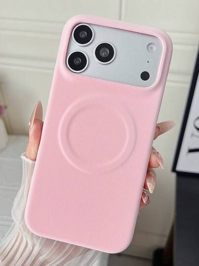Ốp lưng điện thoại PC+da PU mờ màu kẹo ngọt, có nam châm, tương thích với iPhone 17 16 15 14 13 12 Pro Max, vỏ mềm, hỗ trợ sạc không dây.