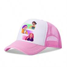 Hasbro Mũ lưỡi trai in hình hoạt hình săn phù thủy mới, mũ tròn thoáng khí bằng lưới, mũ thể thao phong cách hip hop. - Một kích cỡ phù hợp cho tất cả - Xem 20