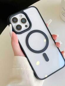 透明磁吸手机壳，兼容 17 Pro Max、16、15、14、13、12、11 Pro Plus Max、Mini 7、8、SE、16e、7P、X、XR、Xs Max，防震保护套，兼容三星 S25 Ultra、S24 Ultra、S23 FE、S22+ - 黑色 - 查看 4