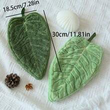 2 piezas Toallas de cocina/baño con forma de hoja, con diseño de gancho colgante, hechas de material absorbente. Adecuado para baño, comedor y cocina. Regalo ideal para amigos, familiares o parejas en ocasiones como Halloween y Navidad. - Multicolor - Ver 6