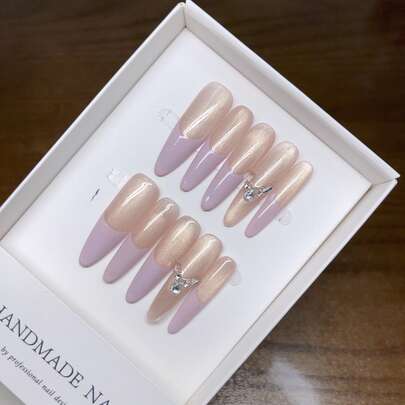 Móng tay giả thủ công nguyên chất, hình bầu dục dài; Móng tay kiểu Pháp màu hồng được vẽ tay theo yêu cầu, thiết kế tối giản thanh lịch chất lượng cao, móng tay kiểu dáng mùa xuân/hè, móng tay phong cách Y2K, móng tay giả độc đáo sáng tạo, làm móng hàng ngày, móng tay kiểu dáng hiện đại dễ thương, phù hợp sử dụng hàng ngày, có thể tháo rời và tái sử dụng.