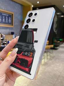 适用于三星 Galaxy S24/S25/S26 和 17 Pro Max/16/15/14 Pro Max 的 JDM 定制透明手机壳，柔软 TPU 边框保护套 - 彩色 - 查看 3