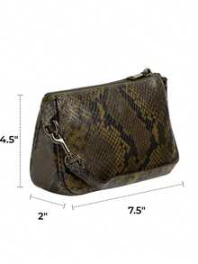 Coach Women's Nolita 19 Bag In Gunmetal/Olive Snake Print - 墨綠色 - 查看 2