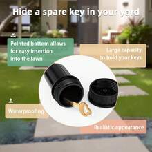 Sprinkler Key Hidden Box, Realistic Key Hidden Container, Outdoor Garden Yard Lawn Waterproof Key Safe, Easy To Insert Into Garden Lawn Underground, Waterproof And Corrosion Resistant - A - View 6