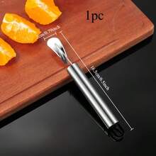 不锈钢橙子柠檬削皮器，符合人体工程学的弧形手柄，300系列厨房果蔬削皮工具，适用于餐厅和家庭，经久耐用且易于抓握 - 彩色 - 查看 5
