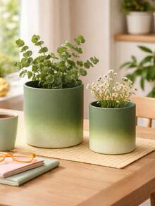 1pc Dopamine Gradient Flower Vase/Planter, Suitable For Indoor/Outdoor Garden Balcony Plants, Colorful Flower Pot, Home Decor/Gift - 1PC - View 7