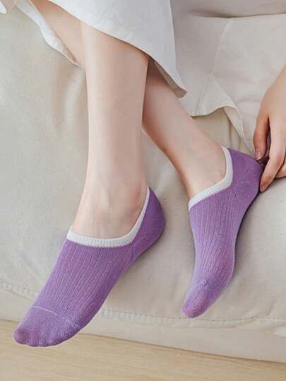 1 đôi tất tàng hình cầu vồng dành cho nữ, màu sắc tương phản rực rỡ, thoáng khí, thấm hút mồ hôi, khử mùi, tất ngắn mùa xuân/hè, chất liệu vải dệt kim chất lượng, nhiều lựa chọn màu sắc, thấm hút mồ hôi, thoáng khí, bền, chống trơn trượt, phù hợp cho công sở