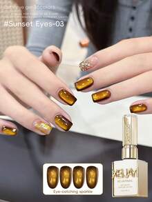 XEIJAYI 15ML Cat Eye Nail Polish Gel Soak Off Nail Magnetic Gel Polish Nail Art DlY For Salon At Home - 彩色 - 查看 11