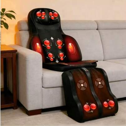 3-Speed Full Body Vibration Massage Pad | Multi-Function Electric Massager Mat For Back & Waist Pain | Home Relaxation Cushion For Chair, Bed & Sofa