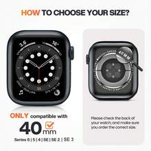 40mm Waterproof Bling Case With Screen Protector For Apple Watch SE/Series 4-6, Sparkling PC Front Bumper & Hollow Back Cover, Splash-Resistant Easy Install - Vàng hồng nguyên bản - Xem 2
