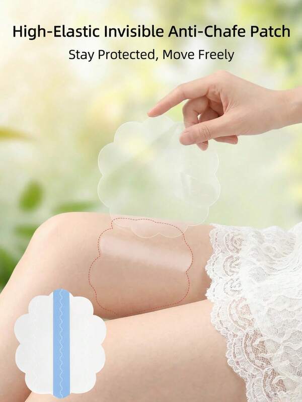2/6/10pcs Transparent Invisible Anti Friction Patch Body Anti Chafing Protection Tape Private Care Tool Relieves Inner Thigh Rubbing, Breathable Leg Skin Guard For Daily Invisible Body Protection