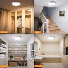 Wireless Motion Sensor Ceiling Light With Remote Control, USB Rechargeable Magnetic Installation LED Night Light Suitable For Bathroom, Garage, Shed, Attic, Basement, Corridor - Rechargeable - View 13