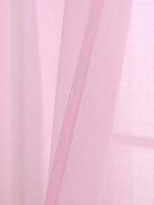 1pc Sheer Curtain, Grommet Curtain, Light Filtering Curtain, Semi-Transparent Curtain, Home/Office Use Curtain, Solid Color Modern Minimalist Polyester Voile Curtain, Softens Light, Suitable For Bedroom, Living Room, Balcony, UV Protection - Pink - View 11