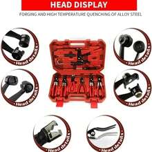 Automotive Hose Clamp, Multi-Function Hose Clamp Installation & Removal Tool, Round Flat Buckle Style Oil/Water Pipe, Radiator Binding & Disassembly Clamp, Automotive Repair Dedicated Rotary Clamp Tool - A - View 2