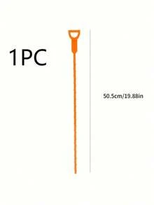 1Pc Multi-Function Drain Clogging Tool Hook Hair Catcher Sink And Pipe Cleaner For Basin, Toilet, Bathroom And Kitchen,Kitchen,Kitchen Items,Food,Cooking,Camping,Vacation,Beach,Room Decor,Organizer,Party,Travel. - Orange (50cm) - View 7