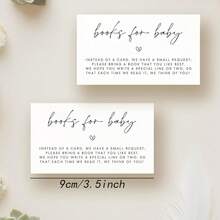Thiệp hình cuốn sách màu trắng, kích thước 3.5x2 inch - Thiệp mời dự tiệc mừng em bé - Thay thiệp, hãy mang theo một cuốn sách. - A - Xem 4