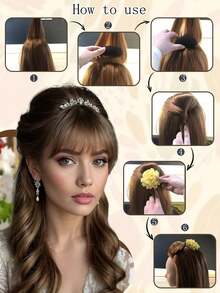 3pcs/2pcs Fluffy Sponge Hair Pads, Women Hair Accessories, Invisible Hair Volumizing Pads, Double-Sided Invisible Sponge Hair Comb, Women Invisible Clip-On Foam Pad, DIY Dry Hairstyling, Natural Voluminous Hair Accessories, Hairstyling Tool Set - Multicolor - View 3