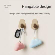 1Pc Cloud Shape Lint Roller, Portable Reusable Pet Hair Remover With Hanging Strap, 3 Colors Optional - Cloud Hair Removal Device - View 4