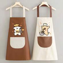 Applicable To Kitchens, This Cute Cartoon-Themed Apron Is Perfect For Home Use. It Features A Waterproof And Oil-Resistant Design, And Can Be Customized With A Logo. - Multicolor - View 1