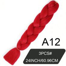 3PCS/Set24inch Synthetic Crochet Braid, Low-Temperature Synthetic Fiber Weaving Extension, Professional Synthetic Fiber Crochet Multi-Color Weaving, Multiple Color Choices, Suitable For Female Role-Playing, Soft Eight Wood Floor, Heat Setting, 300grams/Bag, Weaving Extension, Suitable For Occasions Such As Christmas, New Year, Jia Nian Hua Music Festival, Etc - Multicolor - View 23