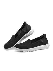 Skechers Giày thể thao nữ mới, có đệm, đế dày, kiểu dáng thường ngày, giày bố (Dad Shoes). - màu đen - Xem 1