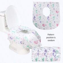 20pcs/Pack Disposable Extra Large Toilet Seat Covers, Suitable For Children And Adults In Public Restrooms, Individually Packaged, Portable Potty Training Toilet Mats - Multicolor - View 15