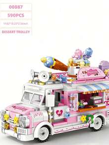 Bộ đồ chơi lắp ráp mô phỏng xe bán kem/xe bán hamburger/xe bán đồ tráng miệng/xe bán nước ép trái cây/xe bán bánh ngọt mini, hơn 600 mảnh. Bộ này bao gồm xe bán kem, xe bán hamburger, xe bán đồ tráng miệng và xe bán trái cây, cũng như xe bán đồ ăn, mang lại nhiều niềm vui hơn. - Nhiều màu - Xem 9