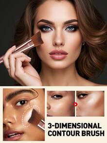 Bộ 3 cọ trang điểm chuyên nghiệp gồm cọ phấn phủ, cọ má hồng và cọ kẻ lông mày 2 trong 1, lông tổng hợp mềm mại, dụng cụ trang điểm dành cho phụ nữ. - Nhiều màu - Xem 7