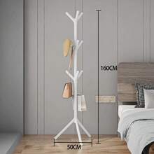 1pc Black & White Multi-Function Storage Hook Rack - Space-Saving Plastic Design With Hooks For Hats, Bags And Towels, Suitable For Dorm, Bedroom, Closet - Max Load 1kg - Multicolor - View 12