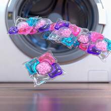 100颗/包 五合一洗衣凝珠，浓缩香型，柔顺，去污，持久留香；洗衣液凝珠，持久花香，强效去污，家庭装 - 液體 - 查看 6