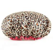 1 pieza/Set Gorro de ducha impermeable de doble capa con estampado de leopardo, gorros de baño para mujeres para lavarse el cabello, ducha, cocina y uso doméstico - gorro de ducha - Ver 12